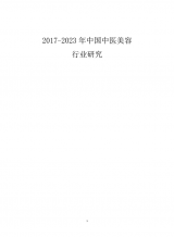 2017-2023年中國中醫美容行業研究商業計劃書